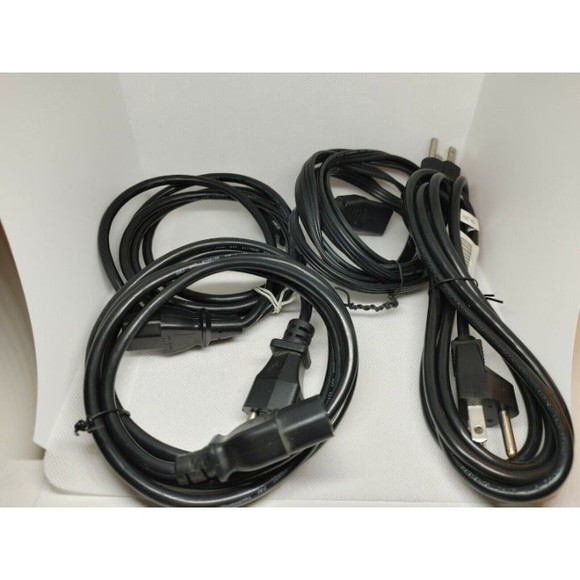 Lot Of 4 AC Power Cable Deskpact Monitor Supply 3-Prong Line 110 V US General - Picture 1 of 5